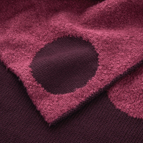 K Dot Bordeaux Throw by Kenzo Paris Throw 51" x 67" Bordeaux at FIG LINENS AND HOME 3