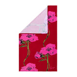 K POP Printed Beach Towel by Kenzo Paris | Large Roses on Yves Delorme Rouge Pink Pool Towel 1