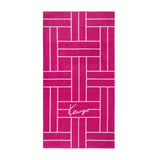 K TATAMI Jacquard Fuchsia Beach Towel by Kenzo Paris | Yves Delorme at Fig Linens and Home 4