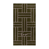 K TATAMI Jacquard Kaki Beach Towel by Kenzo Paris | Yves Delorme at Fig Linens and Home 4