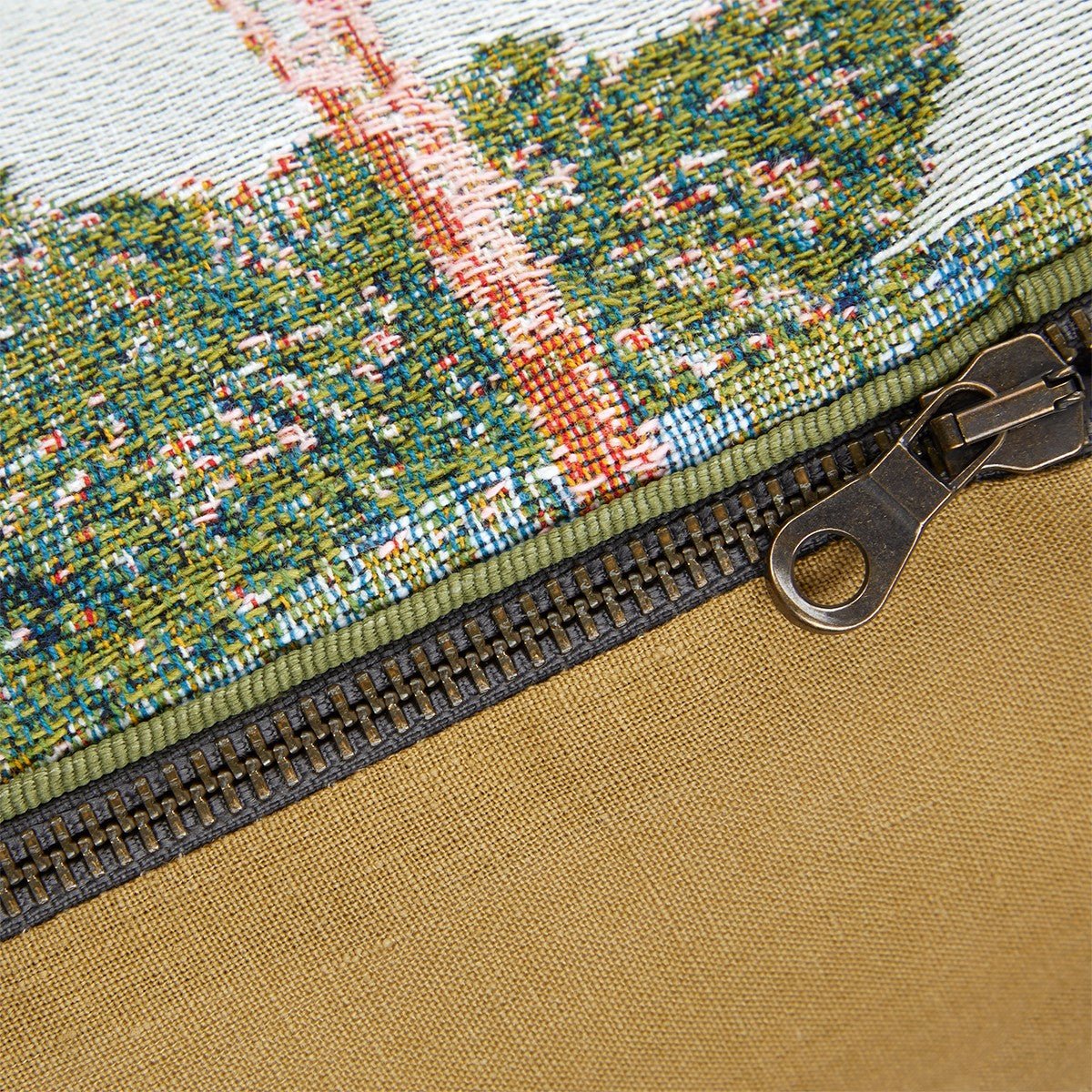 Lande Decorative Pillow by Yves Delorme at Fig Linens and Home - Zipper Detail