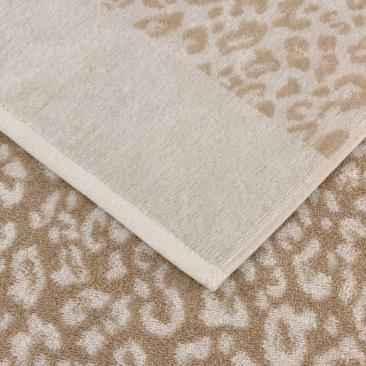 Leopard Bath Collection by Yves Delorme Bath Sheet 35 x 59 Milk at FIG LINENS AND HOME 2