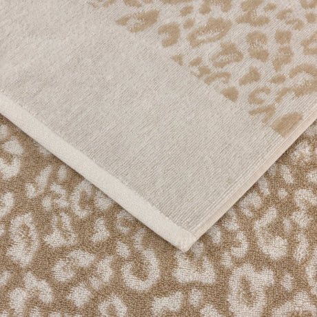 Leopard Bath Collection by Yves Delorme Bath Sheet 35 x 59 Milk at FIG LINENS AND HOME 2