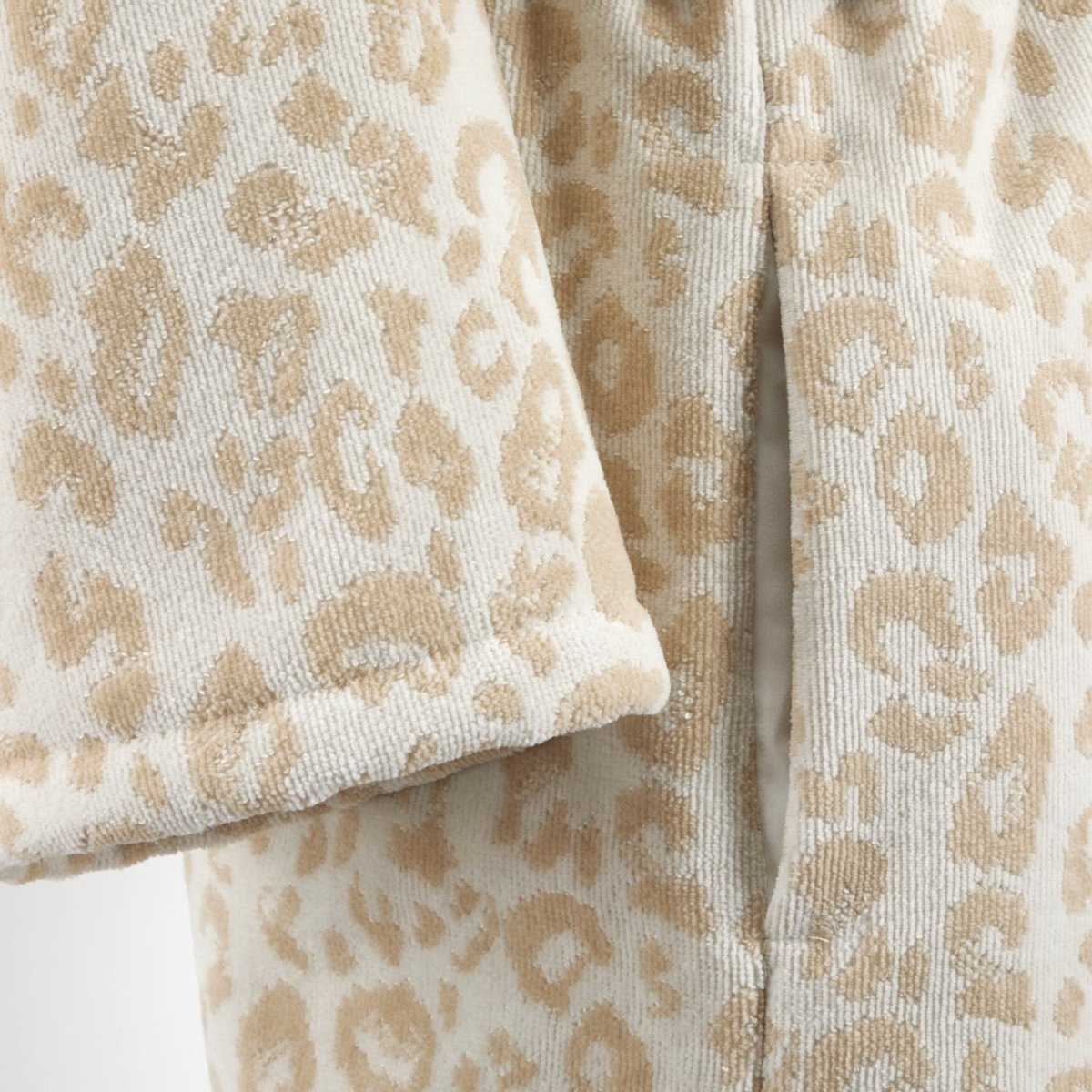 Leopard Women's Shawl Collar Bathrobe by Yves Delorme Shawl collar Bathrobe (Women's) L Leopard at FIG LINENS AND HOME 3