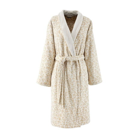 Leopard Shawl collar Bathrobe (Women's) XL Yves Delorme
