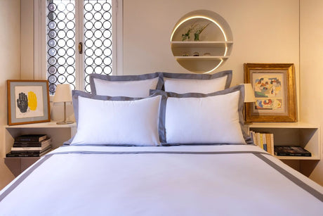 Linea Platine Bedding by Yves Delorme Pillow Sham Euro (Single) 26 x 26 Platine at FIG LINENS AND HOME 37