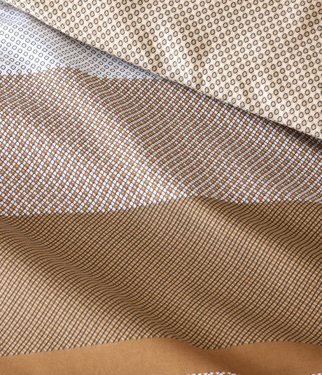 Logan Camel Duvet Cover Set by Hugo Boss Home King Duvet Cover Set (1x King duvet cover, 2x King shams) Camel at FIG LINENS AND HOME 2