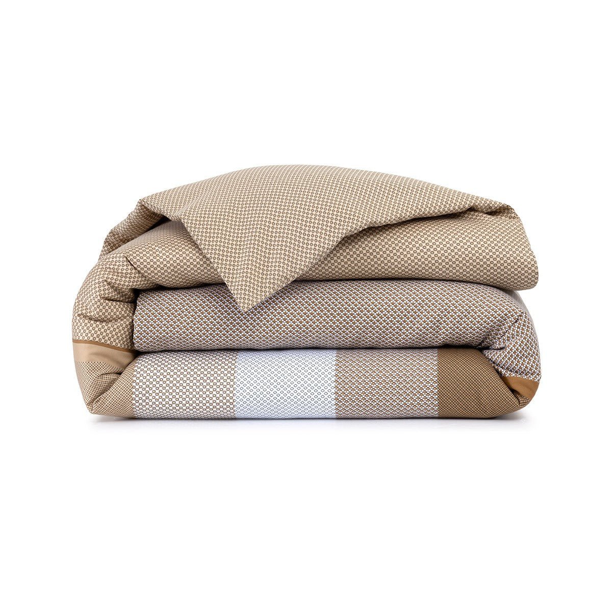 Logan Camel Duvet Cover Set by Hugo Boss Home King Duvet Cover Set (1x King duvet cover, 2x King shams) Camel at FIG LINENS AND HOME 4
