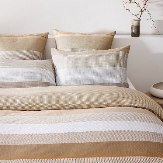 Logan Camel Sham by Hugo Boss Home King Sham (Pair) 21" x 37" Camel at FIG LINENS AND HOME 1