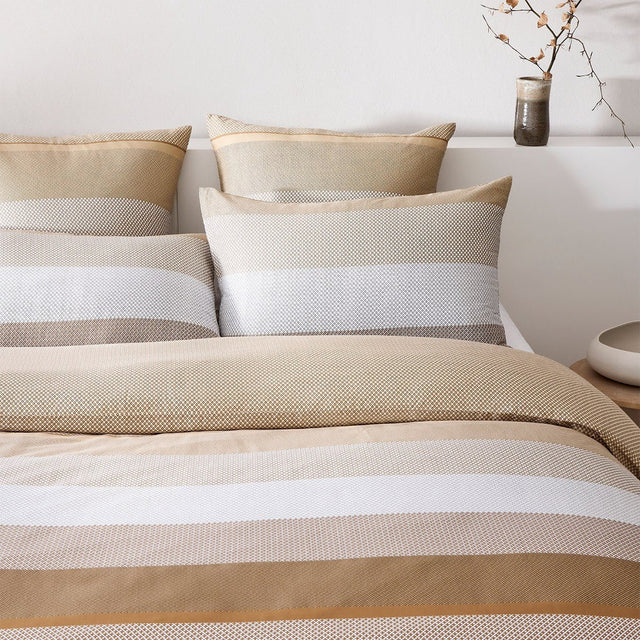 Logan Camel Sham by Hugo Boss Home King Sham (Pair) 21" x 37" Camel at FIG LINENS AND HOME 1