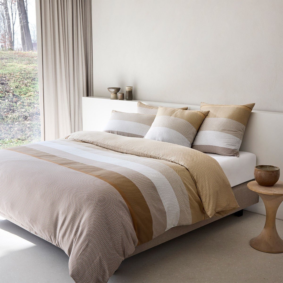 Logan Camel Sham by Hugo Boss Home King Sham (Pair) 21" x 37" Camel at FIG LINENS AND HOME 3