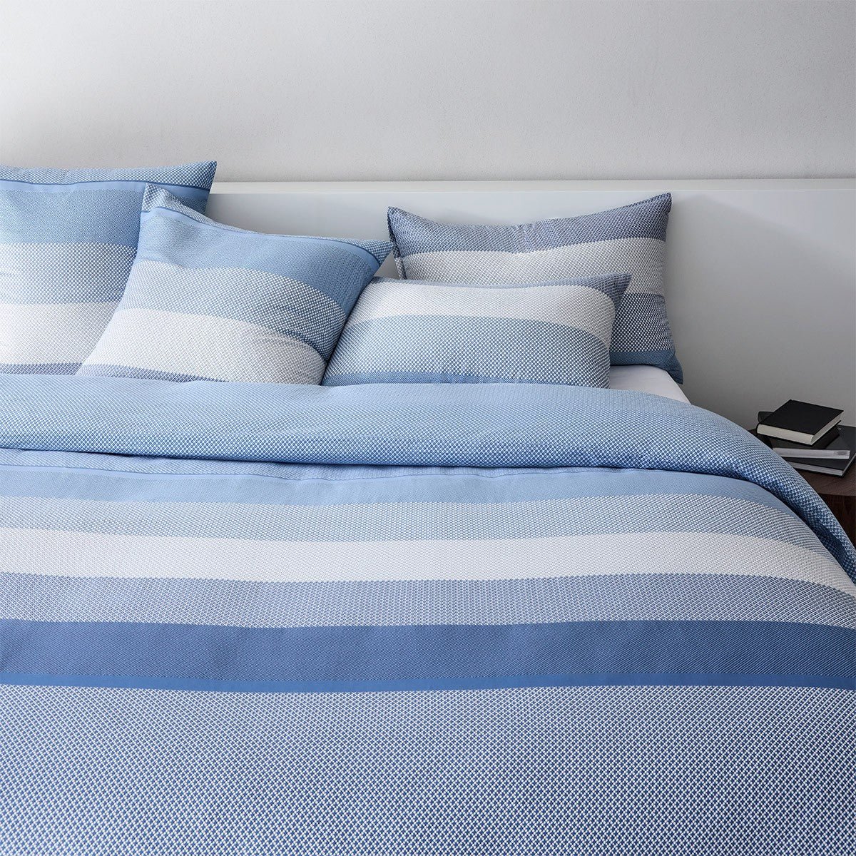 Logan Denim Duvet Cover Set by Hugo Boss Home King Duvet Cover Set (1x King duvet cover, 2x King shams) Denim at FIG LINENS AND HOME 5