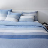 Logan Denim Duvet Cover Set by Hugo Boss Home King Duvet Cover Set (1x King duvet cover, 2x King shams) Denim at FIG LINENS AND HOME 5