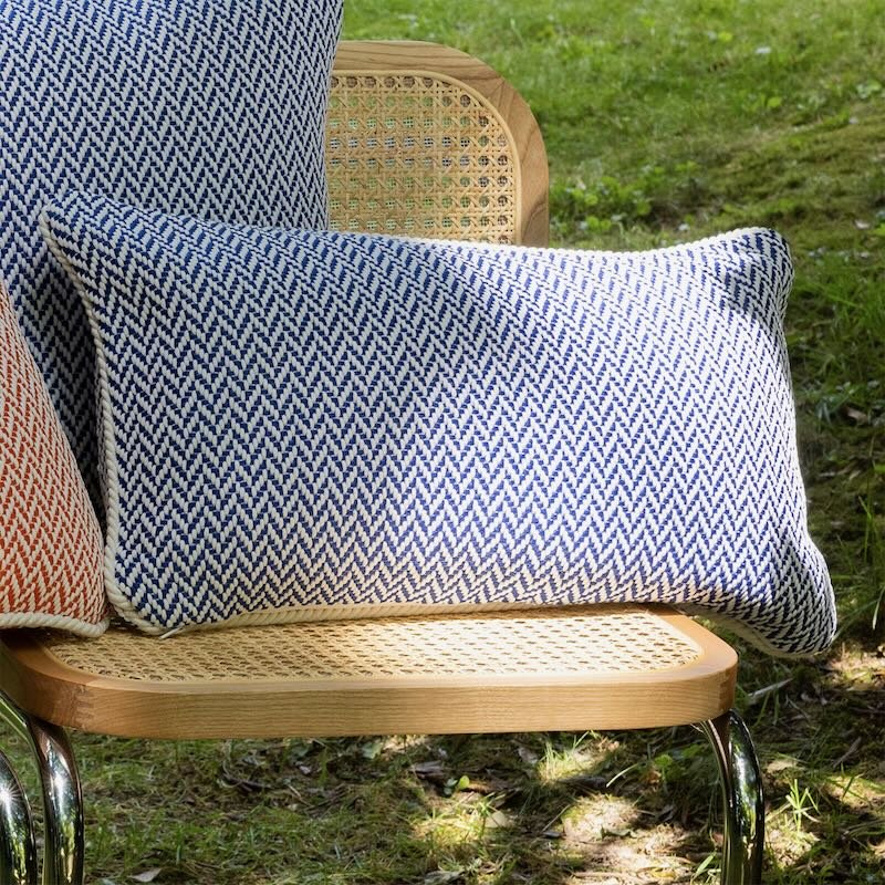 Marina Outremer Decorative Pillow by Yves Delorme Decorative Pillow 13 x 22 Outremer at FIG LINENS AND HOME 1