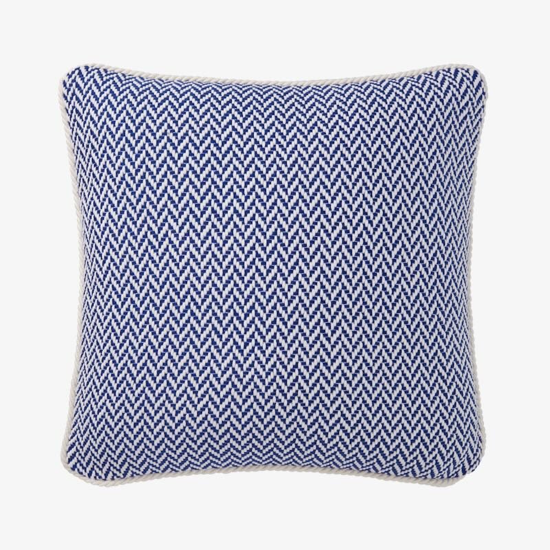 Marina Outremer Decorative Pillow by Yves Delorme Decorative Pillow 18 x 18 Outremer at FIG LINENS AND HOME 2