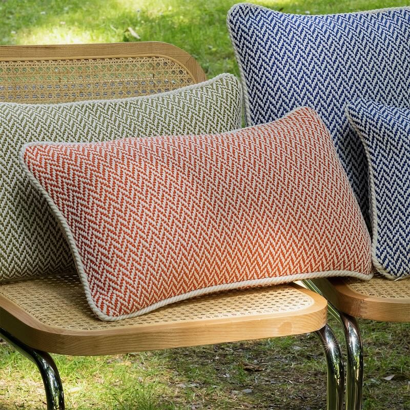 Marina Sunset Decorative Pillow by Yves Delorme Decorative Pillow 13 x 22 Sunset at FIG LINENS AND HOME 2