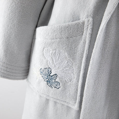 Moon Flowers Shawl Collar Women's Robe by Hugo Boss Home Shawl Collar Bathrobe (Women's) L Moon Flowers at FIG LINENS AND HOME 3