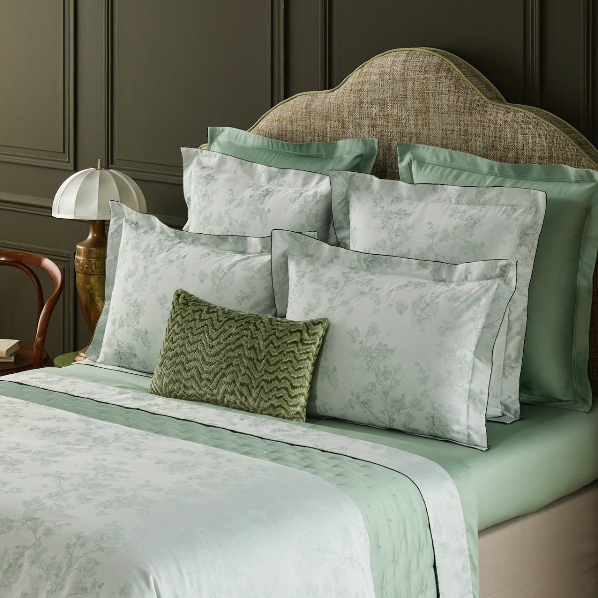 Muses Organic Flat Sheet by Yves Delorme King Flat Sheet Multi at FIG LINENS AND HOME 2