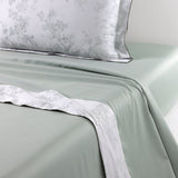 Muses Organic Flat Sheet by Yves Delorme King Flat Sheet Multi at FIG LINENS AND HOME 1