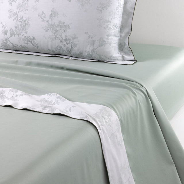 Muses Organic Flat Sheet by Yves Delorme King Flat Sheet Multi at FIG LINENS AND HOME 1