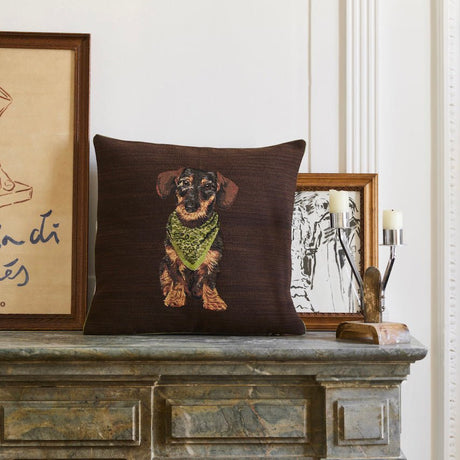Octavio Moka Decorative Pillow by Yves Delorme Decorative Pillow 18" x 18" Moka at FIG LINENS AND HOME 2