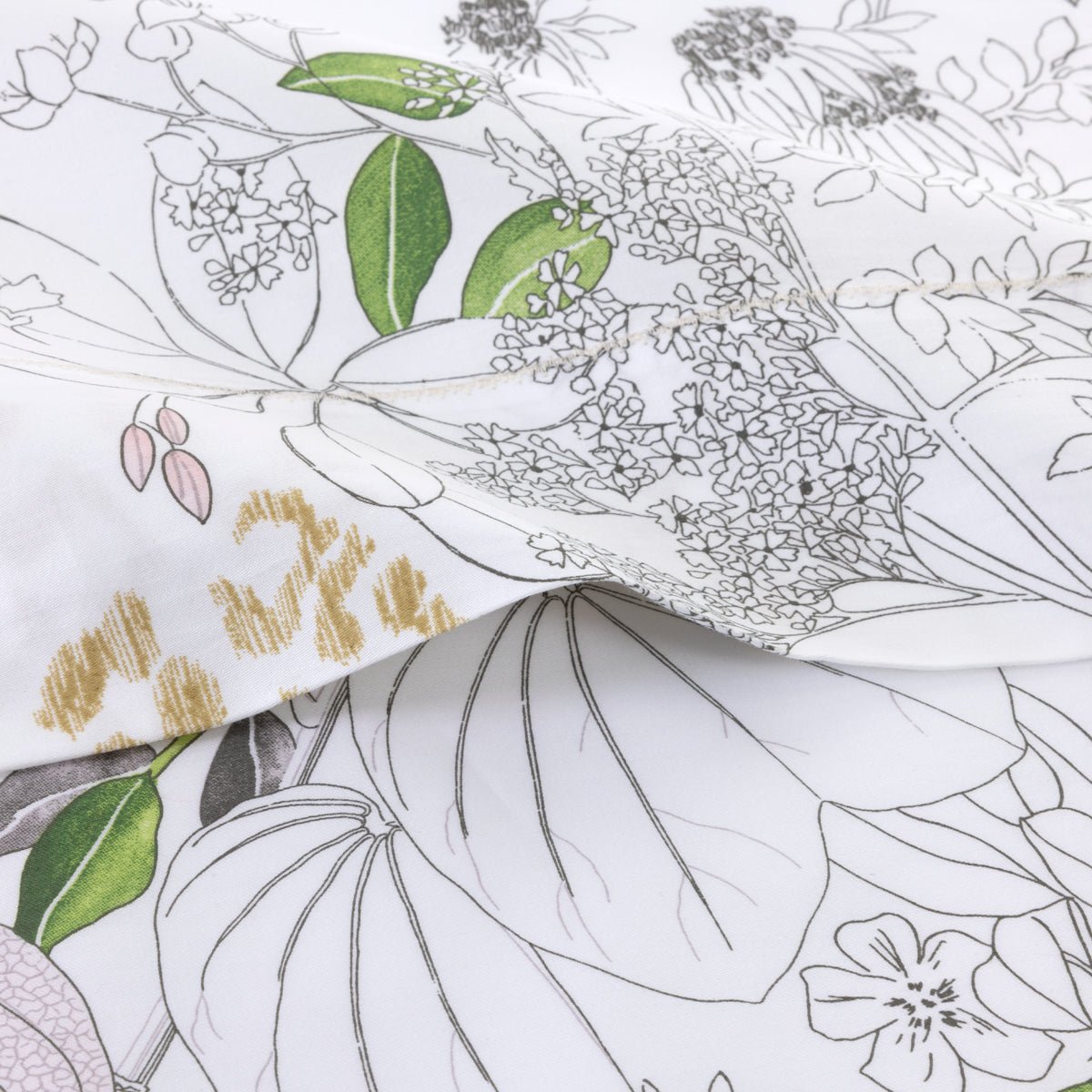 Orchidée Organic Bedding by Yves Delorme Flat Sheet King 114 x 116 Multi at FIG LINENS AND HOME 6