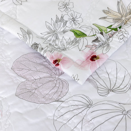 Orchidee Quilted Coverlets by Yves Delorme - Swatch of Reversible Quilt