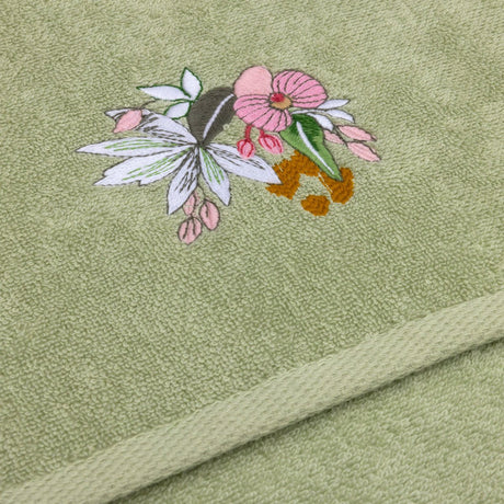 Orchidée Towels by Yves Delorme at Fig Linens and Home - Embroidery Style 3