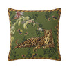 Yves Delorme Orchidia Kaki Decorative Pillow | Panther Throw Pillow at Fig Linens and Home - Front