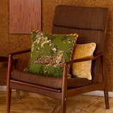 Yves Delorme Orchidia Kaki Decorative Pillow | Panther Throw Pillow at Fig Linens and Home Lifestyle