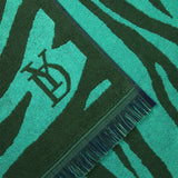 Pampa Menthe Beach Towel by Yves Delorme - Fig Linens and Home Beach & Pool Towels Detail of Logo