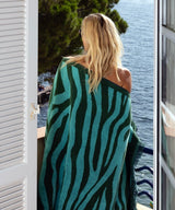 Pampa Menthe Beach Towel by Yves Delorme - Lifestyle Photo 2 - Fig Linens and Home Beach & Pool