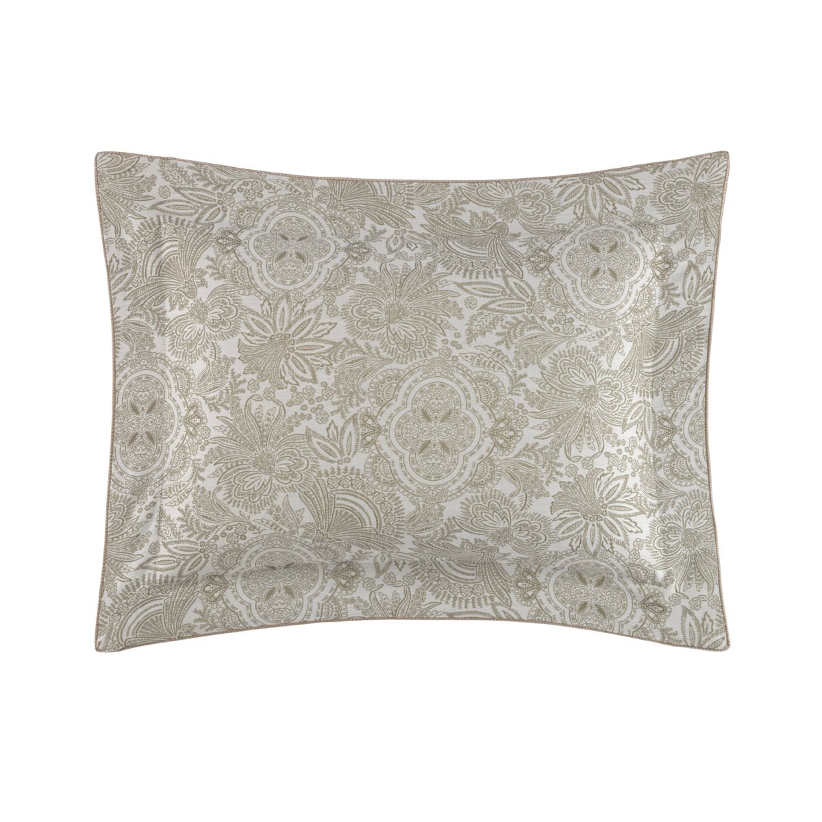 Patio Organic Bedding by Yves Delorme Sham Boudoir (Single) 12 x 17 Kaki and Amande at FIG LINENS AND HOME 8