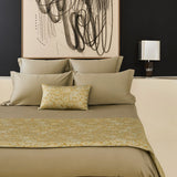 Patio Silk Bed Runner by Yves Delorme Bed Runner 87 x 31 Amande at FIG LINENS AND HOME 3