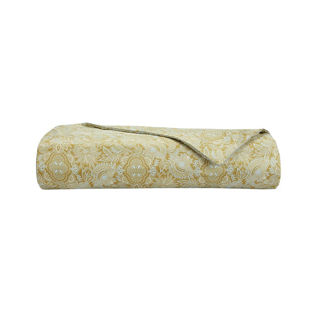 Patio Silk Bed Runner by Yves Delorme Bed Runner 87 x 31 Amande at FIG LINENS AND HOME 1