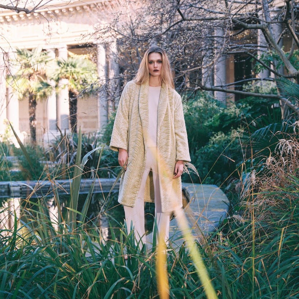 Pollen Shawl Collar Women's Bathrobes by Yves Delorme Shawl collar Bathrobe (Women's) L Pollen at FIG LINENS AND HOME 8