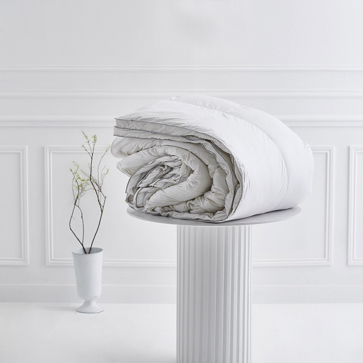 Prestige Winter Comforter by Yves Delorme King Comforter 110 x 92 - 66 oz White at FIG LINENS AND HOME 1