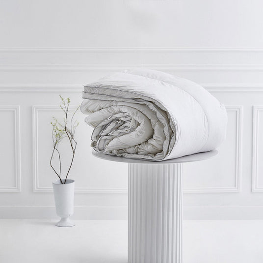 Prestige Winter Comforter by Yves Delorme King Comforter 110 x 92 - 66 oz White at FIG LINENS AND HOME 1