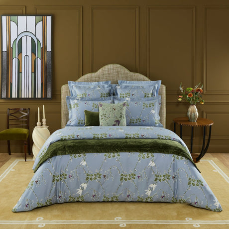 Rameau Duvet Cover by Yves Delorme | Lifestyle 1 of Organic Cotton Bedding at Fig Linens and Home