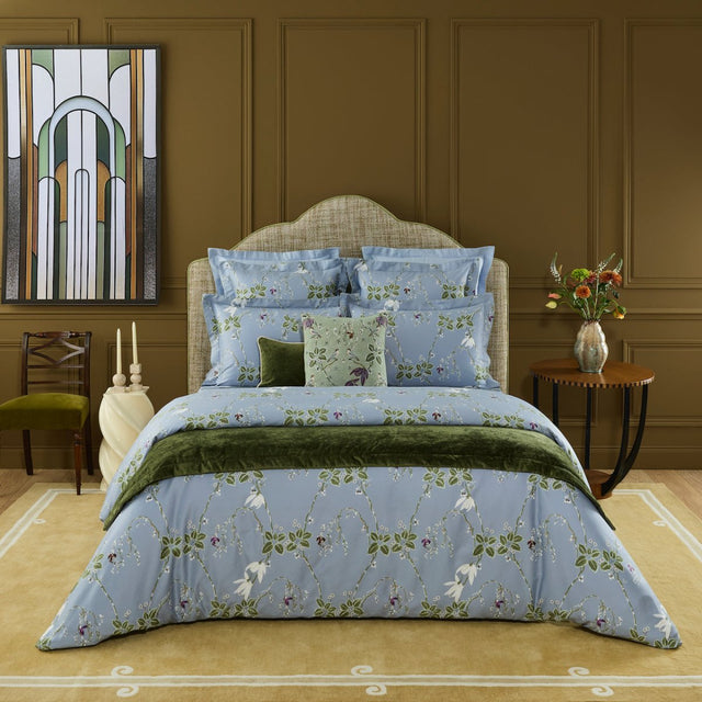 Rameau Duvet Cover by Yves Delorme | Lifestyle 1 of Organic Cotton Bedding at Fig Linens and Home