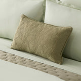 Santoli Kaki Decorative Pillow by Yves Delorme Decorative Pillow 13 x 22 Kaki at FIG LINENS AND HOME 1