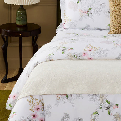 Santoli Nacre Coverlet by Yves Delorme at Fig Linens and Home - Lifestyle View