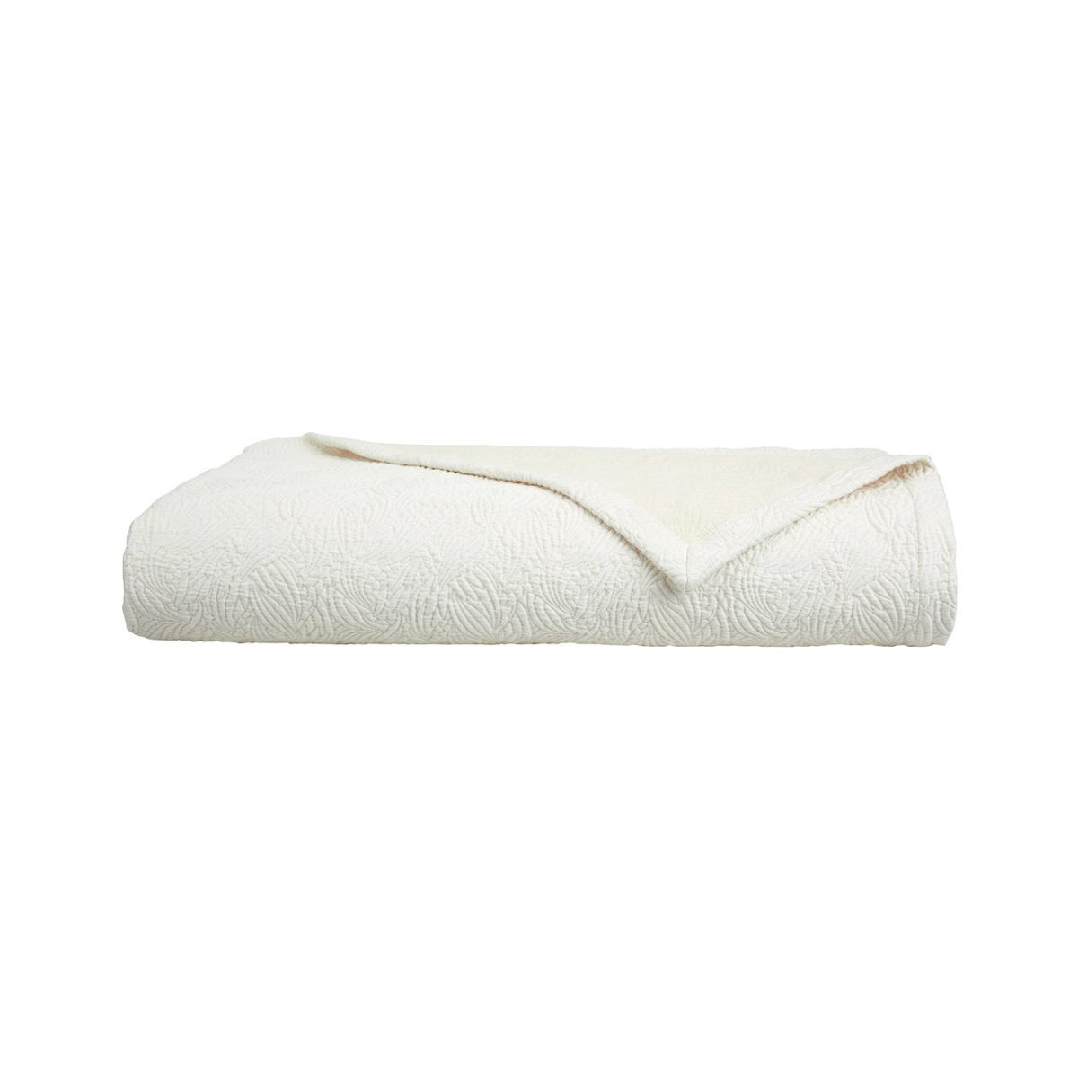 Santoli Nacre Coverlet by Yves Delorme at Fig Linens and Home - Alternate Bedding View