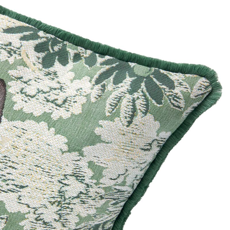 Scarlett Jade Throw Pillow |  Yves Delorme 18 x 18 Decorative Pillow at Fig Linens and Home 3