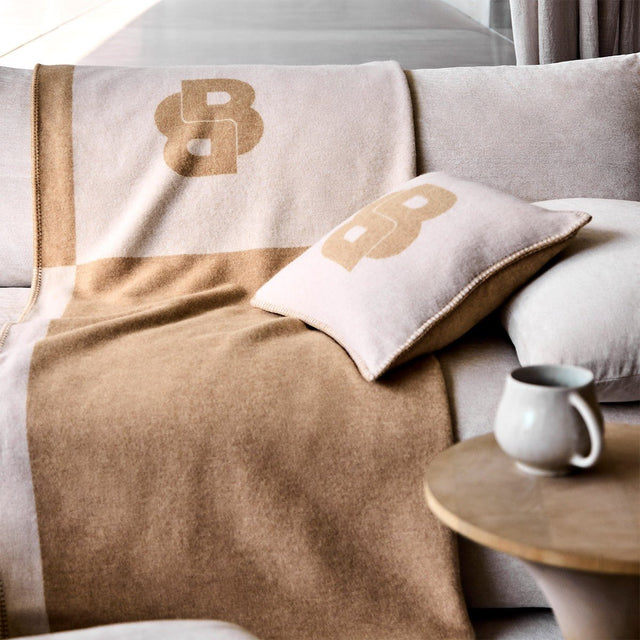 Signature Beige Throw by Hugo Boss Home - view 1