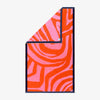 Solaire Jacquard Beach Towel by Yves Delorme at Fig Linens and Home - Pivoine Peony and Deep Pink 3