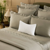 Yves Delorme Triomphe Kaki Bedding at Fig Linens and Home - Lifestyle 2