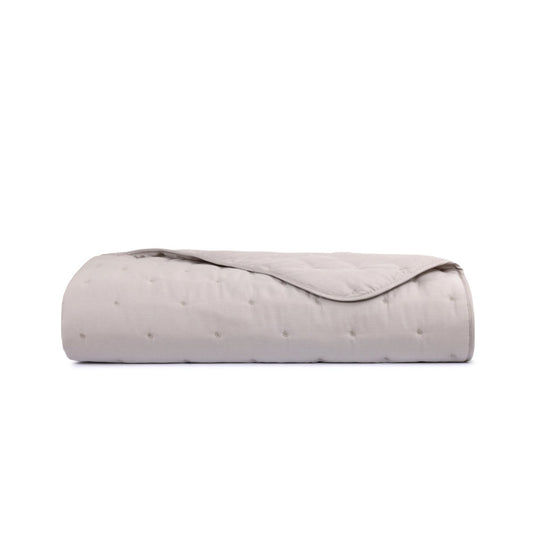 Triomphe Loutre Counterpane Bed Runner by Yves Delorme Bed Runner 87" x 31" Loutre at FIG LINENS AND HOME 1