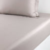 Triomphe Loutre Fitted Sheet by Yves Delorme King Fitted Sheet Loutre at FIG LINENS AND HOME 1