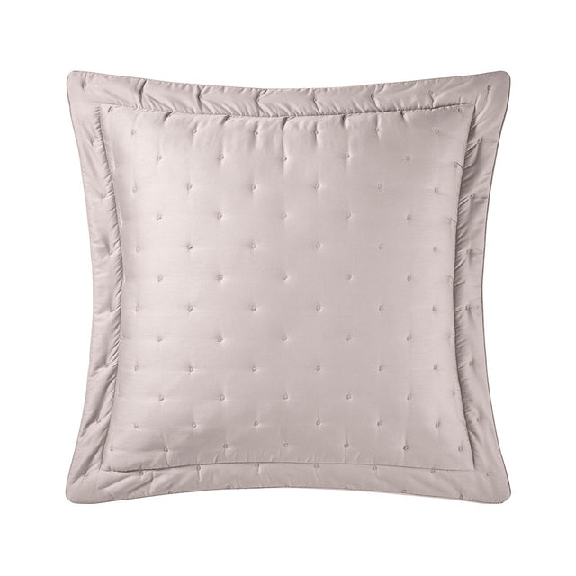 Triomphe Loutre Quilted Sham by Yves Delorme Euro Quilted Sham Loutre at FIG LINENS AND HOME 1